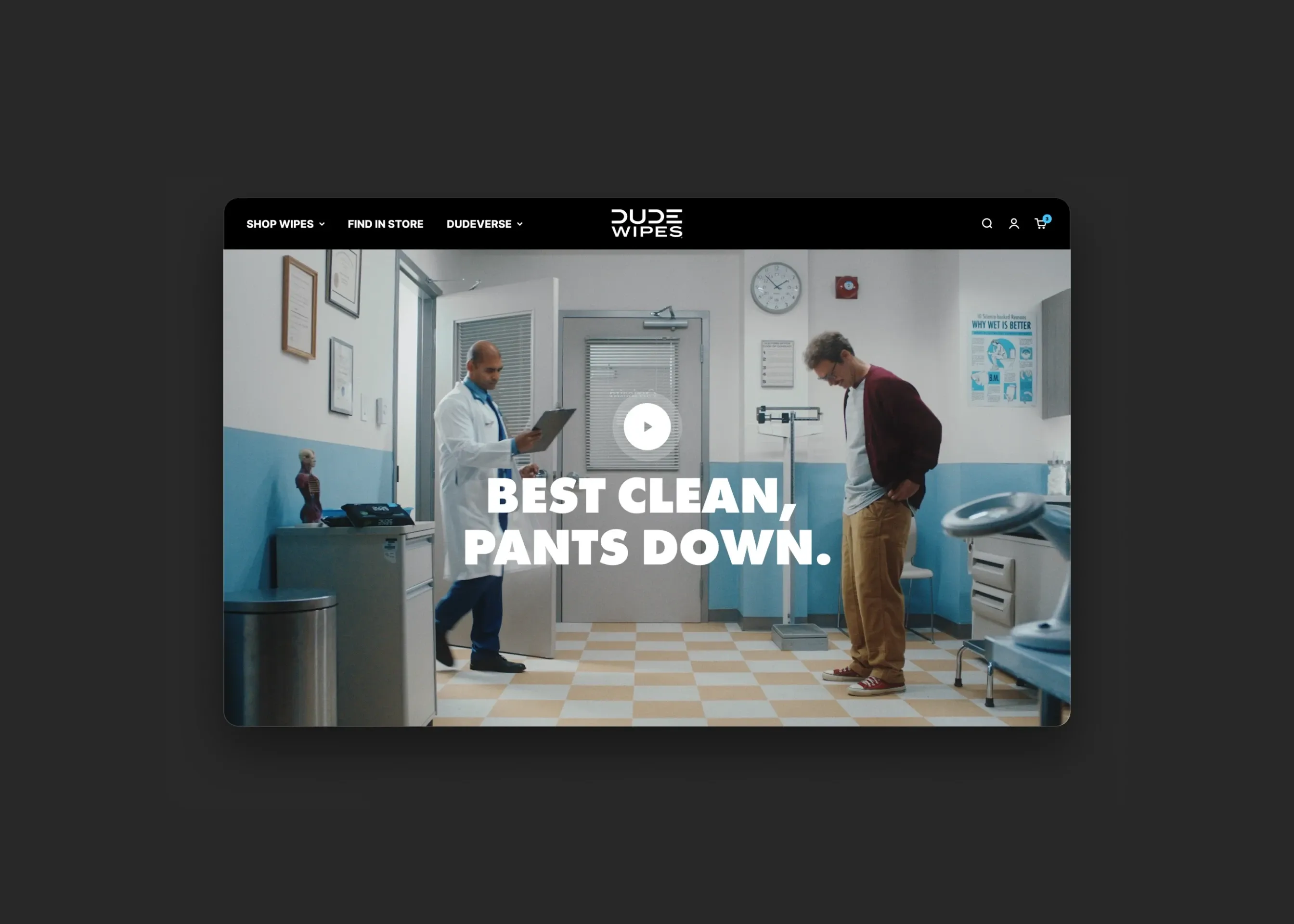 DUDE Wipes — desktop homepage
