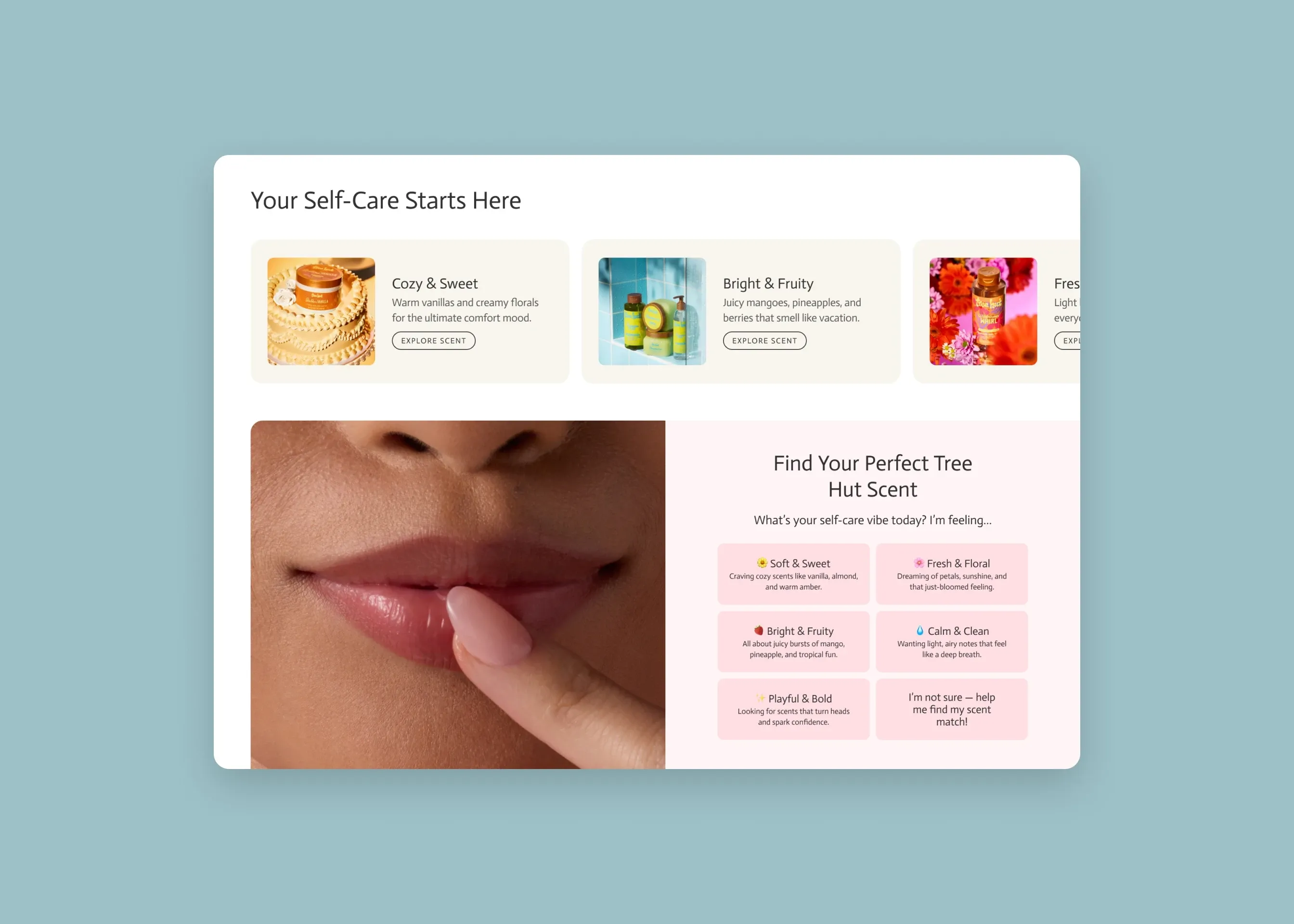 Tree Hut — desktop scents + scent quiz