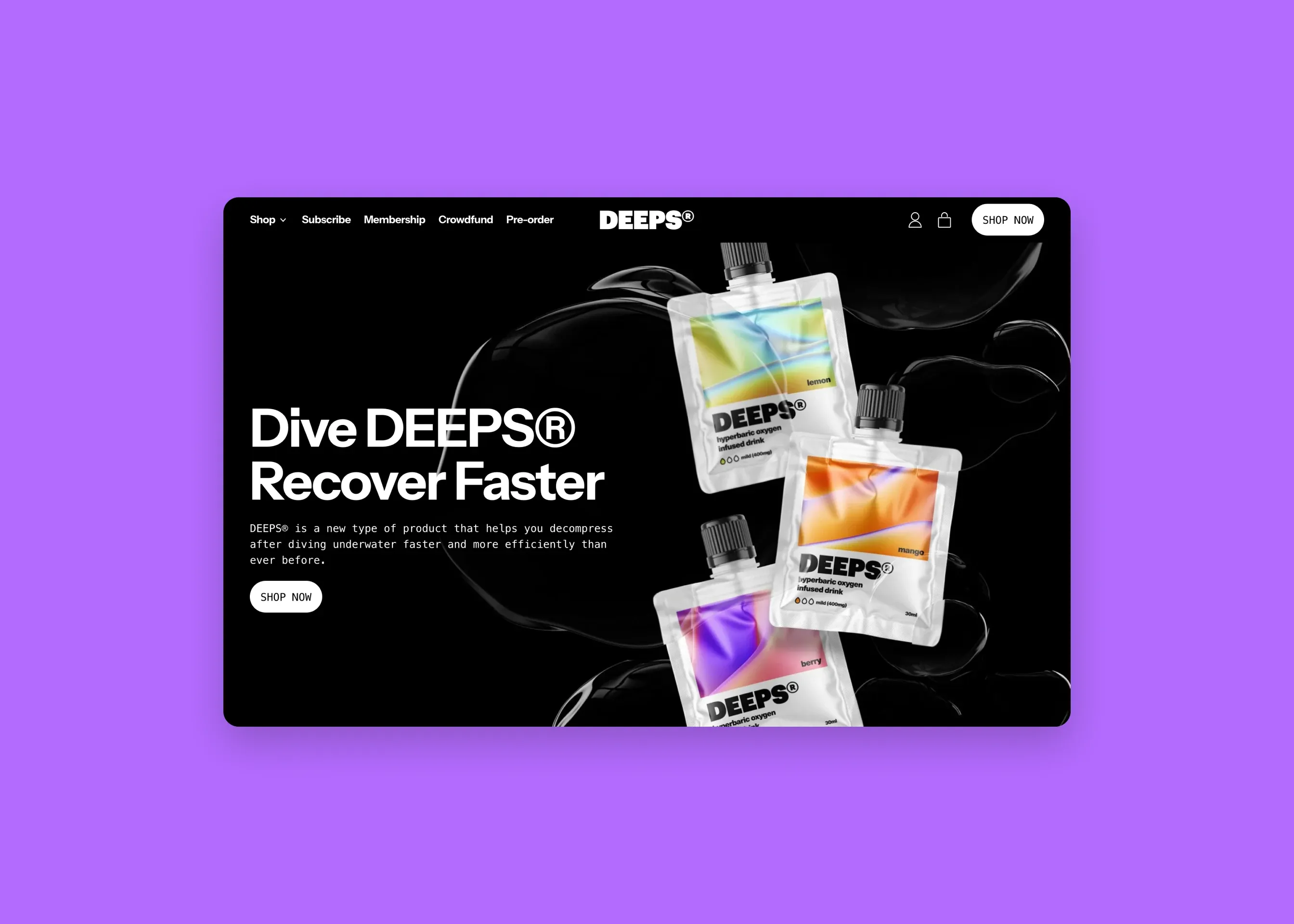 DEEPS — desktop homepage